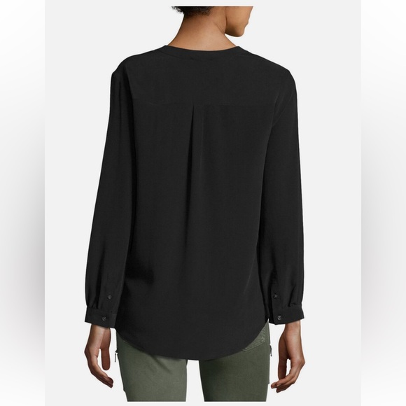 NWOT JOIE 'Pauline' Silk Blouse in Caviar Size Small - Picture 2 of 7